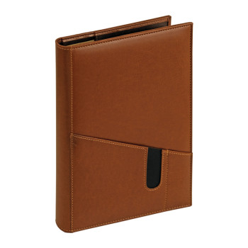 Agenda giornaliera 2027 personalizzata - Agenda giornaliera Enterprise 17x24 cm con copertina in materiale cervo e tasca esterna