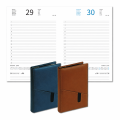 Agenda giornaliera Enterprise 17x24 cm con copertina in materiale cervo e tasca esterna