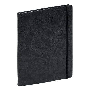 Agenda giornaliera 2027 personalizzata - Agenda giornaliera personalizzabile A5 14,3x20,3 cm con elastico verticale
