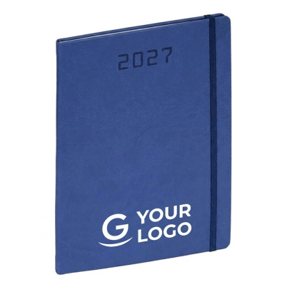 Agenda giornaliera personalizzabile A5 14,3x20,3 cm con elastico verticale