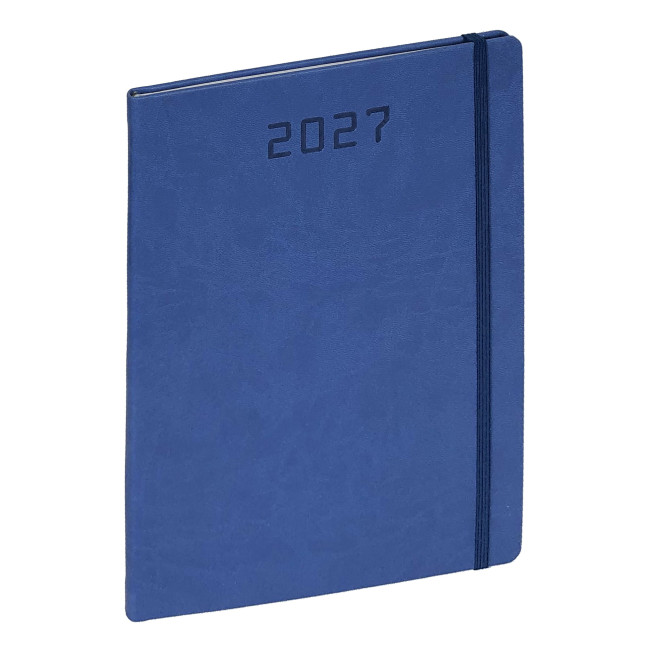 Agenda giornaliera 2027 personalizzata - Agenda giornaliera personalizzabile A5 14,3x20,3 cm con elastico verticale