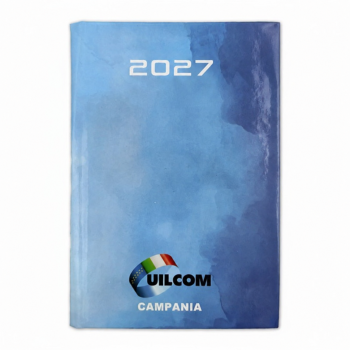 Agenda tascabile 2026 personalizzata con logo - Agenda settimanale tascabile 2026 con copertina plastificata in quadricromia 8 x 15 cm