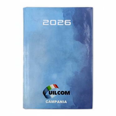 Agenda settimanale tascabile 2026 con copertina plastificata in quadricromia 8 x 15 cm
