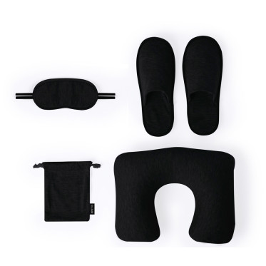 Set viaggio personalizzabile con cuscinetto collo, maschera occhi e pantofole