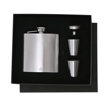 Flacone personalizzabile in acciaio inox riciclato con accessori 175 ml