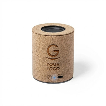 Speaker altoparlante personalizzato con logo - Altoparlante personalizzabile in sughero con Bluetooth 5.0 e base antiscivolo
