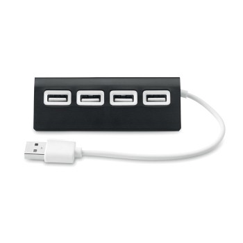 Gadget pc personalizzati con logo - ALUHUB - Hub 4 porte USB