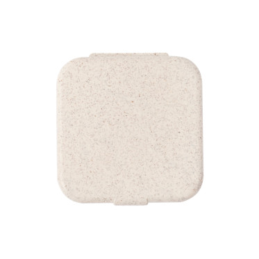 Utile porta clip personalizzabile in fibra di canna da grano con chiusura a scatto