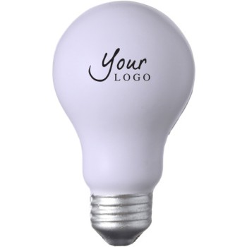 Gadget per persona wellness personalizzati con logo - Antistress lampadina, in PU Arianna