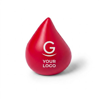 Gadget antistress personalizzati con logo - Antistress personalizzabile a forma di goccia colore vivace ergonomico
