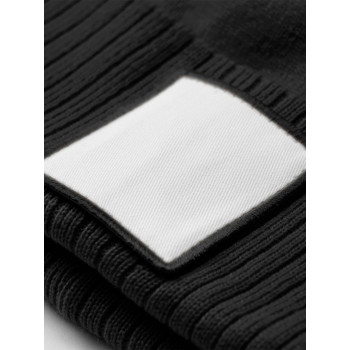 Appliqué Patch Pom Beanie