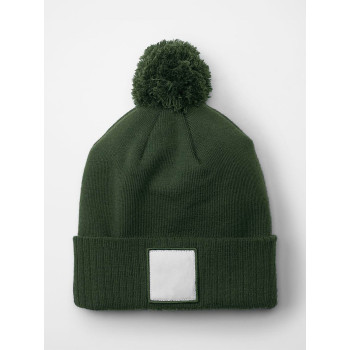 Appliqué Patch Pom Beanie