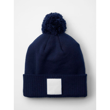 Appliqué Patch Pom Beanie