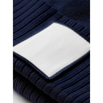 Appliqué Patch Pom Beanie