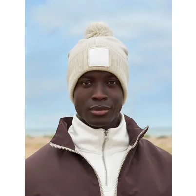 Appliqué Patch Pom Beanie