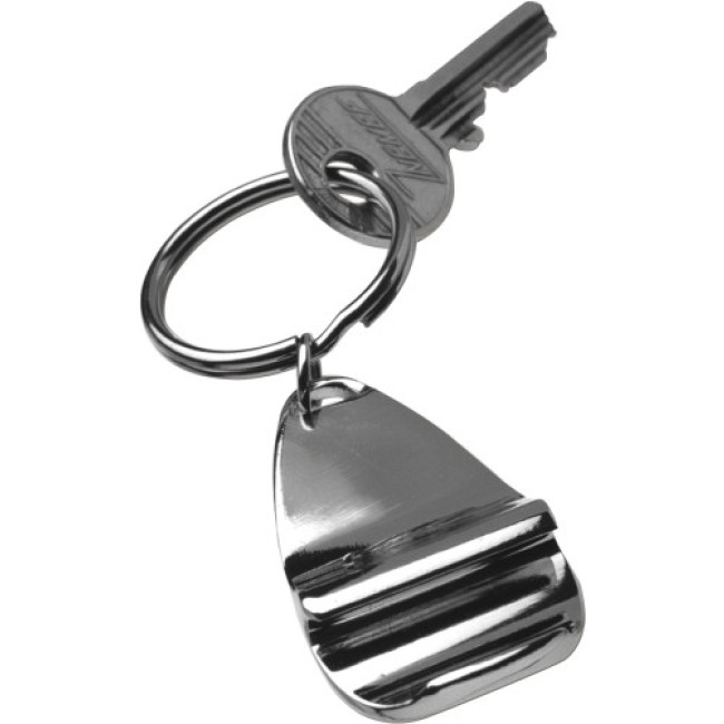 Gadget per ufficio personalizzato regalo per ufficio - Apribottiglia-portachiavi in metallo Alma
