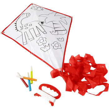 Giochi da Colorare personalizzati per Bambini - Aquilone Lina | Poliestere 190T | 4 pennarelli