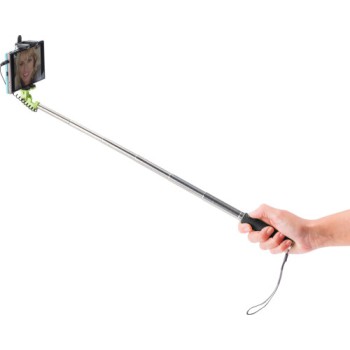 Gadget per smartphone personalizzato con logo - Asta telescopica per selfie, in ABS Amy