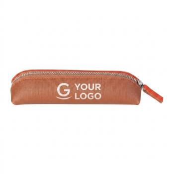 astuccio personalizzato con logo - Astuccio personalizzabile bicolore con chiusura zip e set aggiuntivo