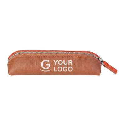 Astuccio personalizzabile bicolore con chiusura zip e set aggiuntivo