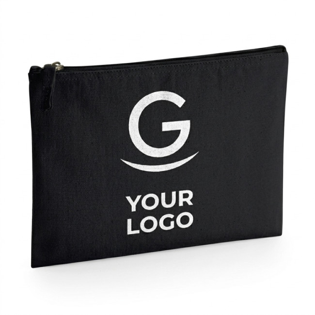 pochette personalizzata con logo - Astuccio personalizzabile in cotone organico Westford Mill Canvas
