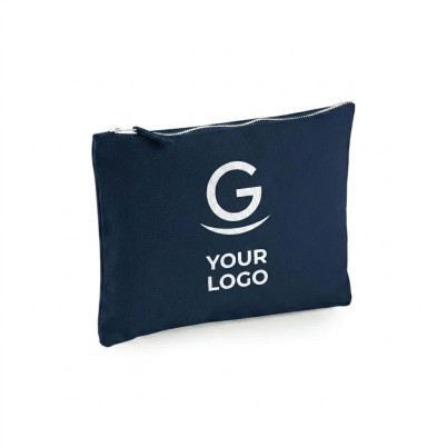 Astuccio personalizzabile Westford Mill cotone canvas con zip metallo anticato