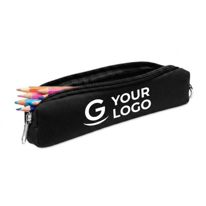 Astuccio portamatite personalizzabile spugna con moschettone resistente