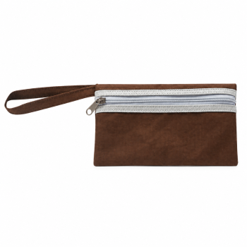 astuccio personalizzato con logo - Astuccio portatutto personalizzabile manico tinta e rifiniture bianche