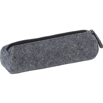 astuccio personalizzato con logo - Astuccio Samantha | Feltro riciclato | Cerniera