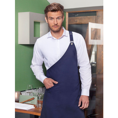 Asymmetrical Bib Apron Pocket