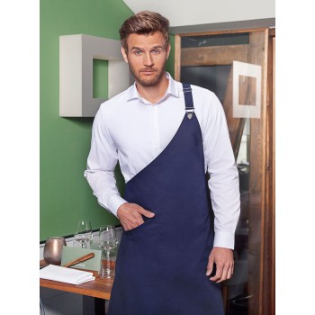 Abbigliamento ristorazione personalizzato con logo - Asymmetrical Bib Apron with Pocket