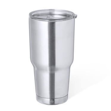 Bicchiere termico personalizzabile acciaio inox riciclato doppia parete 800 ml