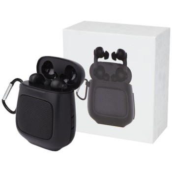 Gadget tecnologico personalizzato con logo - Auricolari e speaker True Wireless ad accoppiamento automatico Remix