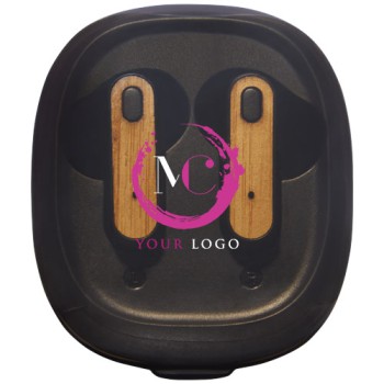 Gadget per smartphone personalizzato con logo - Auricolari TWS in bambù Nitida