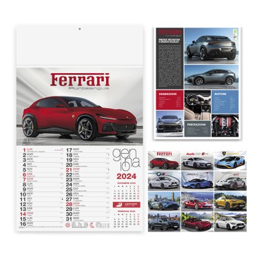 Calendari illustrati personalizzati con logo - AUTO SPORTIVE