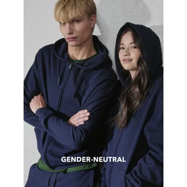 Felpa con cappuccio personalizzabile B&C Collection in cotone e poliestere riciclato