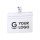 Badge personalizzato pvc con clip bianca formato orizzontale o verticale