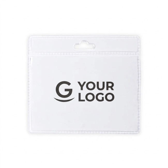 porta badge personalizzati - Badge portanome personalizzabile in PVC fustellato robusto e compatto