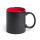 Tazza in ceramica personalizzabile interno colorato nero opaco