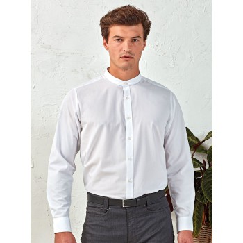 Banded Collar 'Grandad' Long Sleeve Shirt