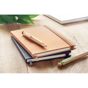 Block notes ecologici personalizzati con logo - BAOBAB - Notebook A5 in PU riciclato