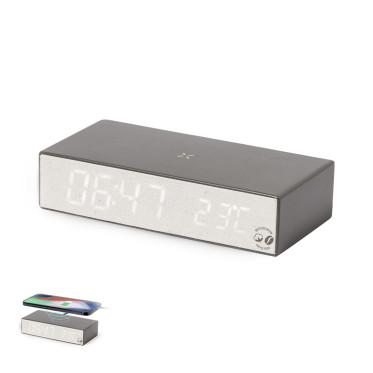 Orologio multifunzione personalizzabile con caricatore wireless e materiali riciclati