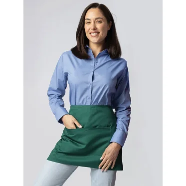 Grembiule corto personalizzabile Colore Italiano con tasca centrale e cintura lunga