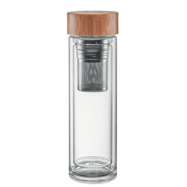 Borraccia personalizzata con logo - BATUMI GLASS - Bottiglia in vetro 400ml