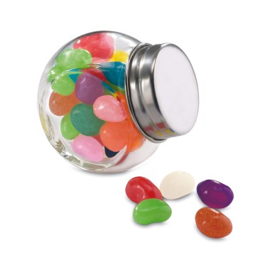 Caramelle dure personalizzate con logo - BEANDY - Barattolo vetro con gelatine