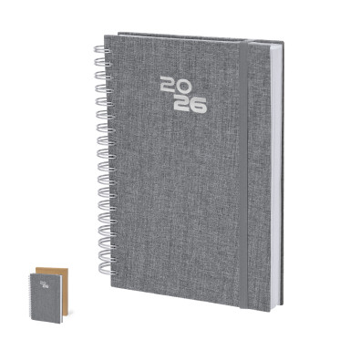 Agenda ad anelli personalizzabile copertine rigide chiusura elastica RPET