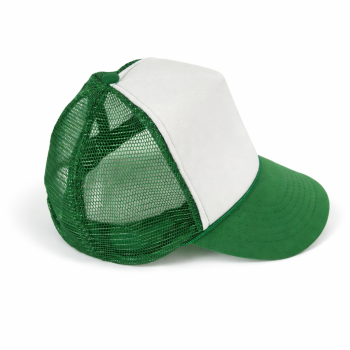 Berrettino Traspirante personalizzabile bianco e verde regolabile