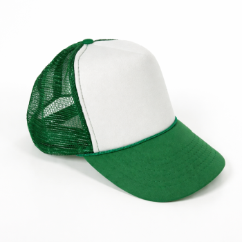 Berrettino Traspirante personalizzabile bianco e verde regolabile