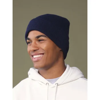 Berretto con risvolto in cotone organico