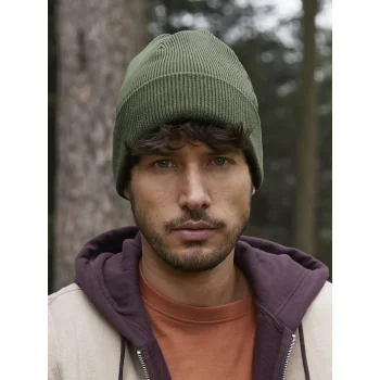 Berretto con risvolto in cotone organico